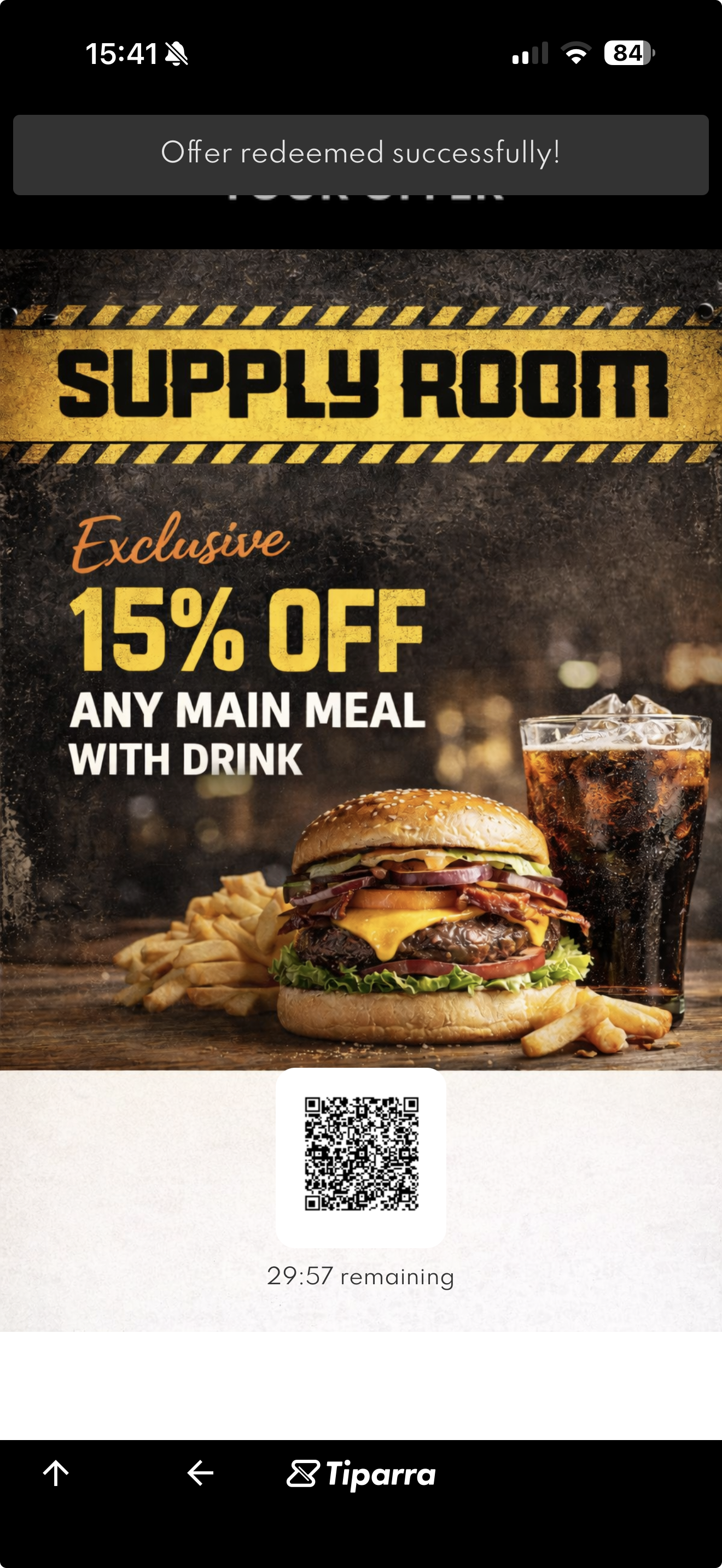 QR code redemption